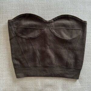 RtA cropped knit green tube top size small